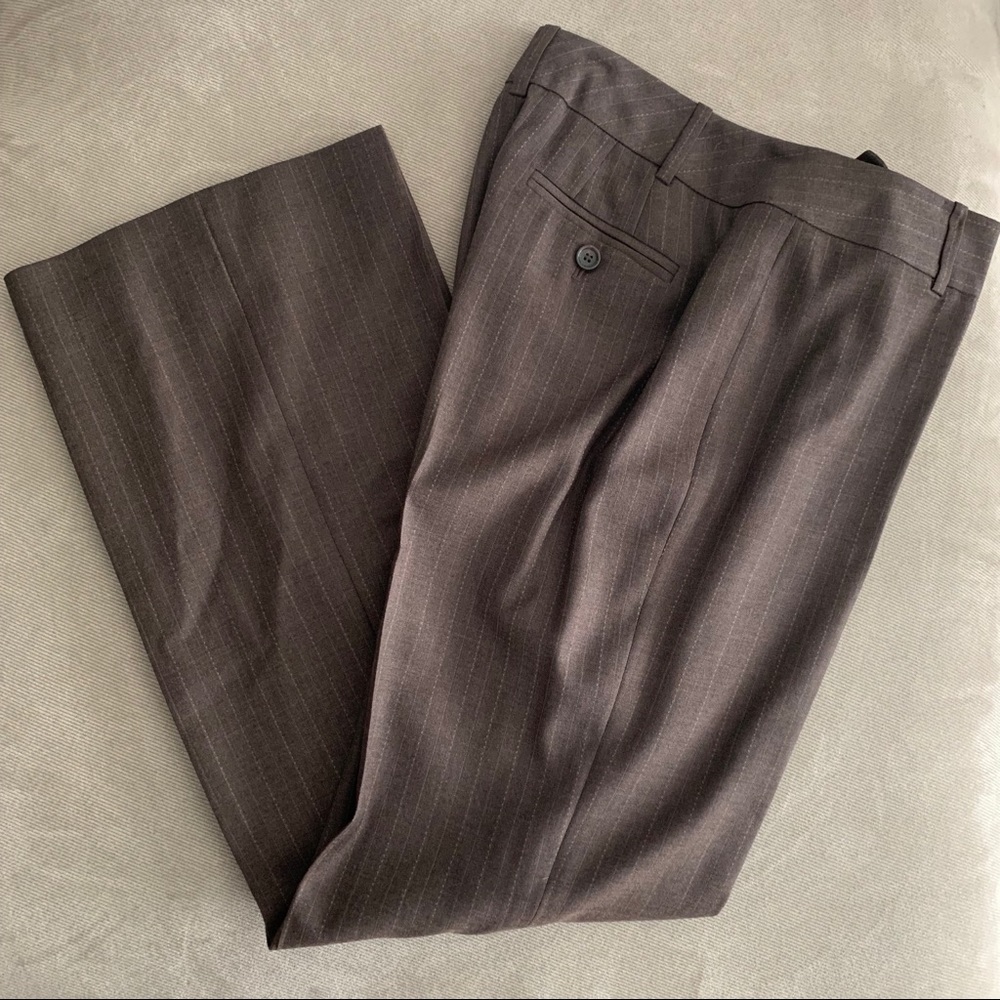 Ann Taylor Suit Pant, Brown Striped, Size 6P